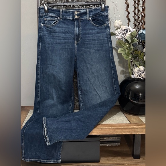 Torrid Size 16 Tall Bootcut Jeans Dark Wash Double Button - Picture 2 of 8